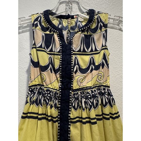 Crewcuts Size 3 Multi Color Sleeveless Print Dress 100% Cotton Pockets Resort - Picture 4 of 8